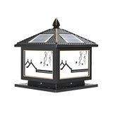 Traditional Chinese Design Solar Outdoor Table Lamp Image - 2