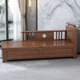 Traditional Corner Upholstered Storage Wood Chaise Image - 5