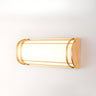 Traditional Cylindrical Frosted Glass Wall Sconce Image - 10