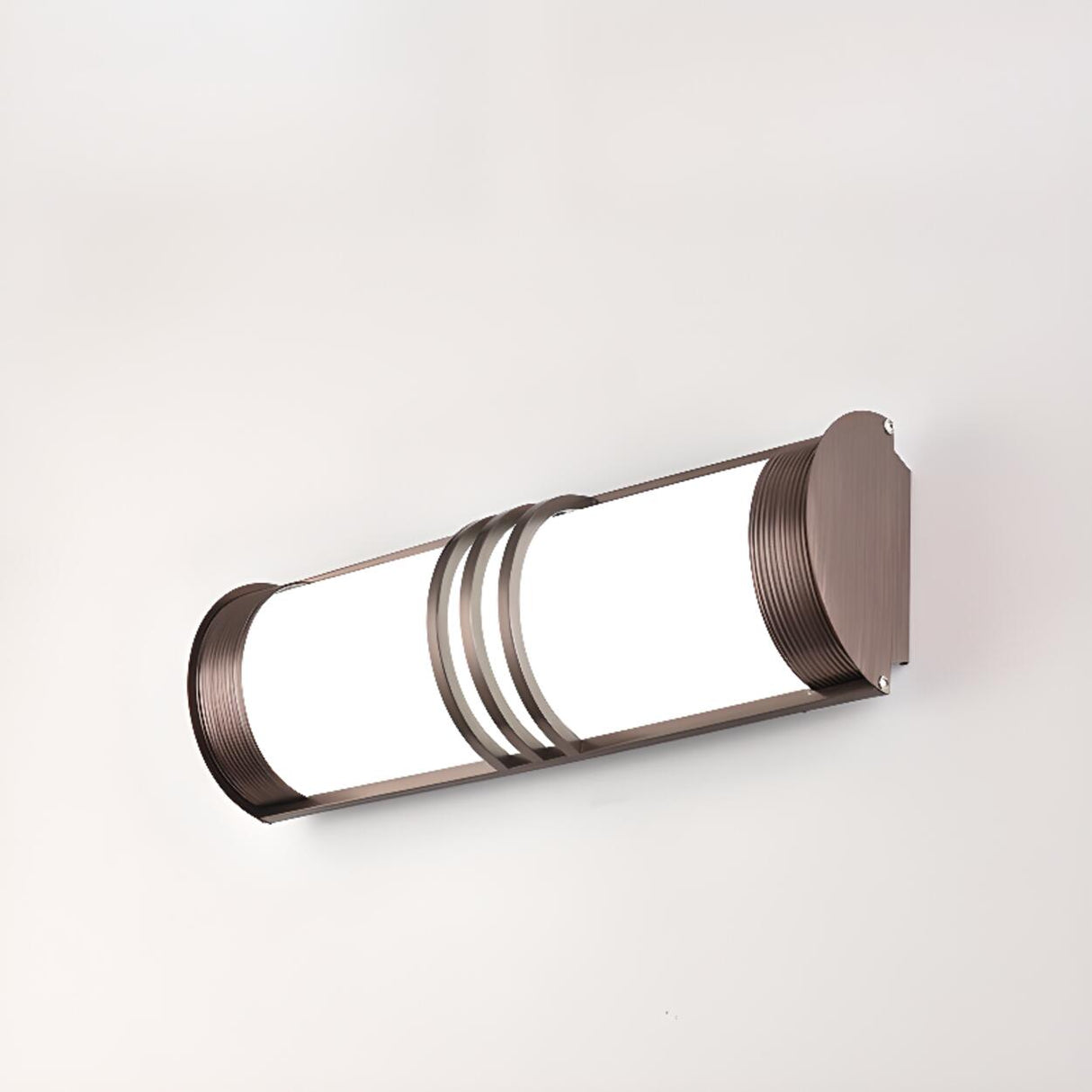 Traditional Cylindrical Frosted Glass Wall Sconce Image - 13