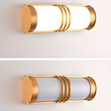 Traditional Cylindrical Frosted Glass Wall Sconce Image - 19