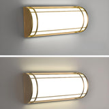 Traditional Cylindrical Frosted Glass Wall Sconce Image - 21