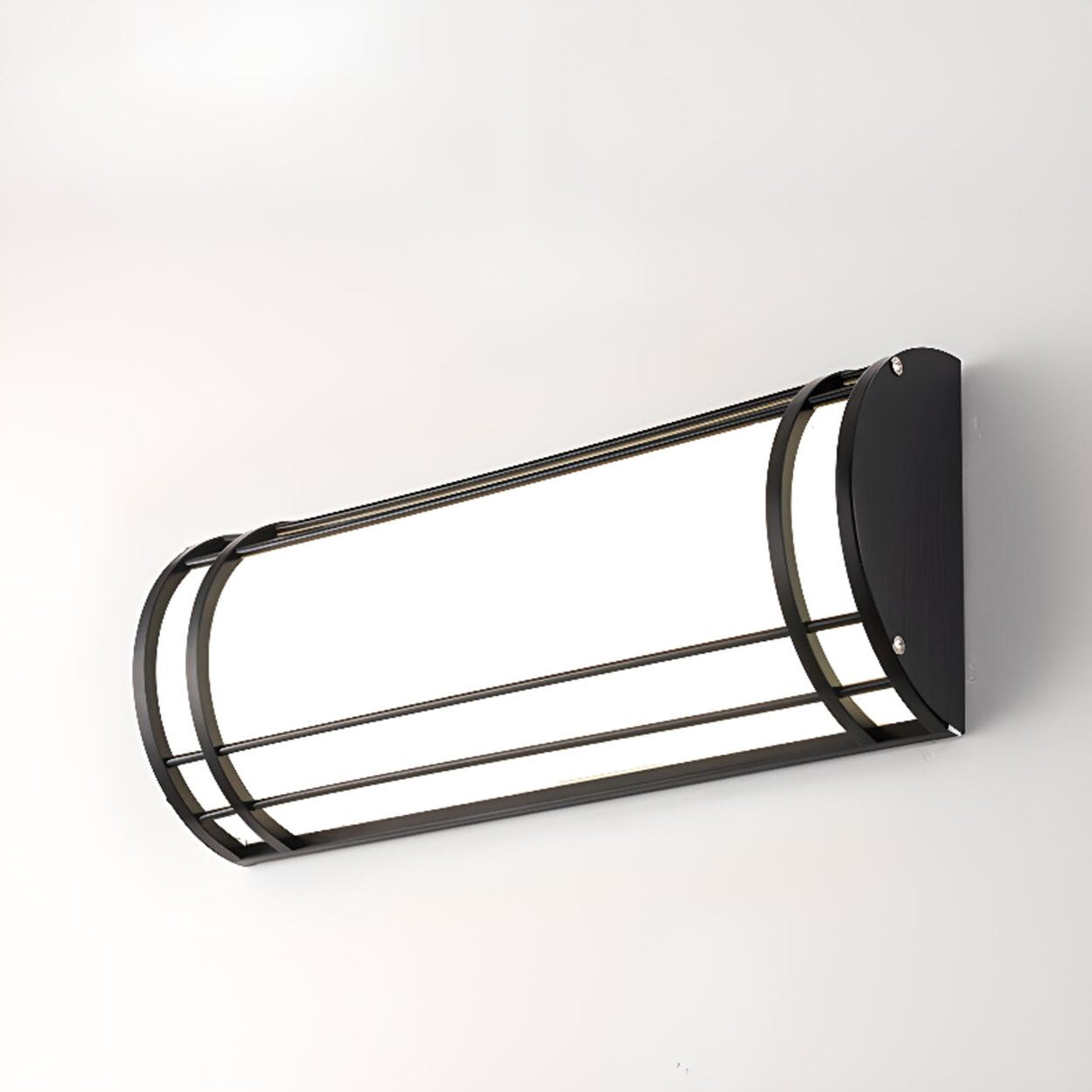 Traditional Cylindrical Frosted Glass Wall Sconce Image - 7