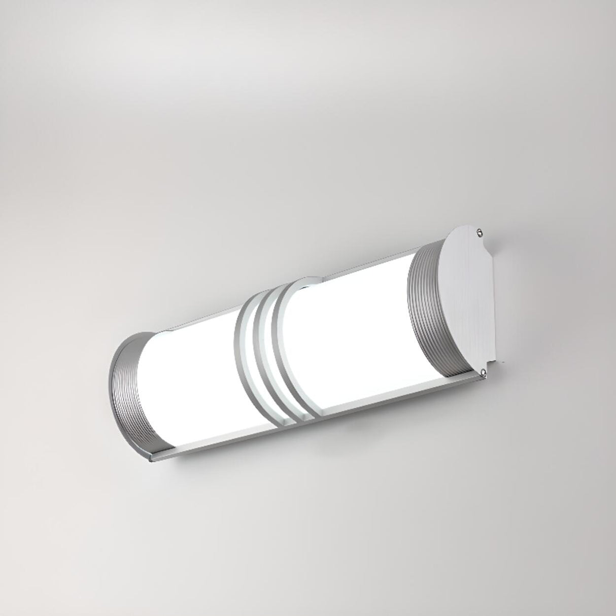 Traditional Cylindrical Frosted Glass Wall Sconce Image - 8