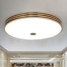 Traditional Gold Round LED Flush Mount Ceiling Light Image - 1