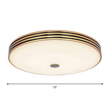 Traditional Gold Round LED Flush Mount Ceiling Light Image - 6