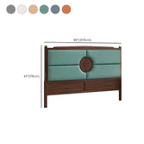 Traditional Green Upholstered Scooped Headboard Image - 17