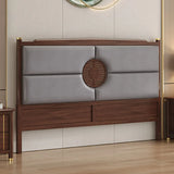 Traditional Green Upholstered Scooped Headboard Image - 2