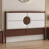 Traditional Green Upholstered Scooped Headboard Image - 3