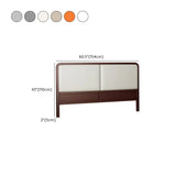 Traditional Light Gray Upholstered Panel Headboard #size