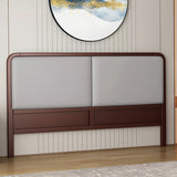 Traditional Light Gray Upholstered Panel Headboard Image - 2