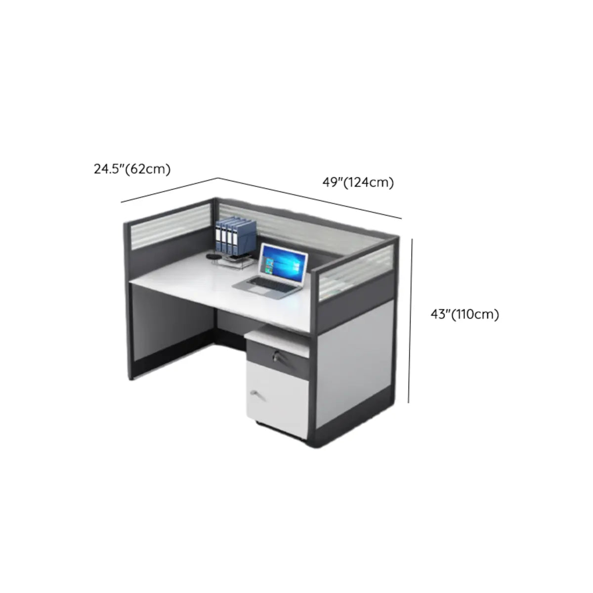 Traditional Rectangular Metal White Office Furniture Set Image - 15