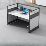 Traditional Rectangular Metal White Office Furniture Set Image - 7