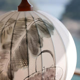 Traditional Round Paper Lantern Globe Pendant Light Image - 8