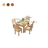 Traditional Round Rubberwood Dining Table Extension #size