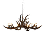 Traditional Rustic Resin Antler Candle Pendant Chandelier Image - 6