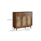 Traditional Rustic Wooden Shoe Cabinet Brown Large Storage #size