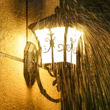 Traditional Solar Bronze LED Exterior Lantern Wall Light Image - 6