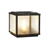 Traditional Square Solar Lantern Black Outdoor Lamp Image - 2