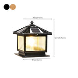 Traditional Square Solar Lantern Black Outdoor Lamp Image - 26