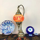 Traditional Turkish Gooseneck Stained Glass Table Lamp Image - 15