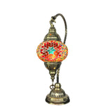 Traditional Turkish Gooseneck Stained Glass Table Lamp Image - 7