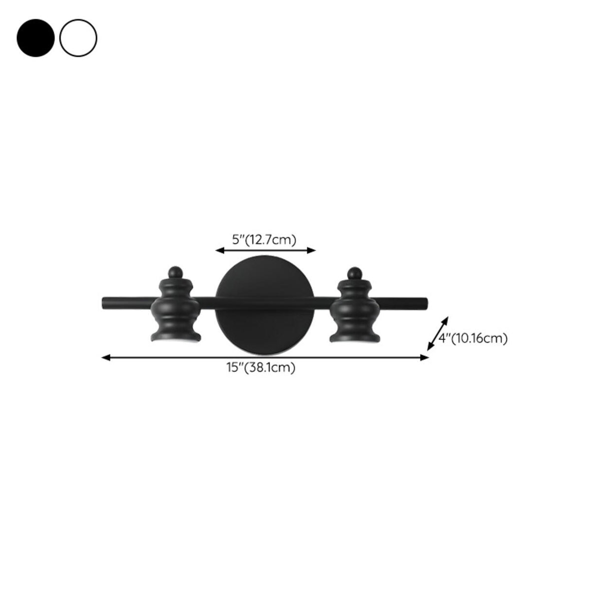 Traditional White 4-Light Bathroom Light Vanity Fixture  