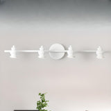 Traditional White 4-Light Bathroom Light Vanity Fixture  Image - 4