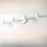 Traditional White 4-Light Bathroom Light Vanity Fixture  Image - 7