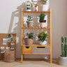 Trapezoid Wood Drawers 3 Tier Floor Storage Plant Stand Image - 21