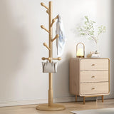 Tree Freestanding Wood Hallway Brown Tall Coat Rack Image - 21