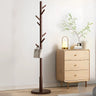 Tree Freestanding Wood Hallway Brown Tall Coat Rack Image - 9