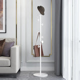 Tree-Shaped Gold Alloy Hooks Coat Rack with Marble Base Image - 15