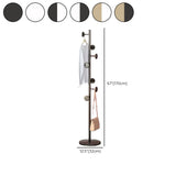 Tree-Shaped Gold Alloy Hooks Coat Rack with Marble Base #size