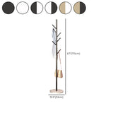 Tree-Shaped Gold Alloy Hooks Coat Rack with Marble Base Image - 25