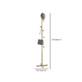 Tree-Shaped Gold Alloy Hooks Coat Rack with Marble Base Image - 26