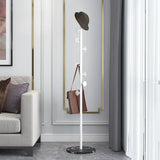 Tree-Shaped Gold Alloy Hooks Coat Rack with Marble Base Image - 9