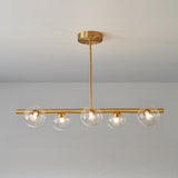 Trendy 6-Light Linear and Globe Island Hanging Light Image - 10