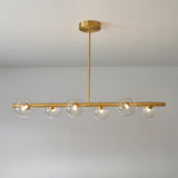 Trendy 6-Light Linear and Globe Island Hanging Light Image - 11