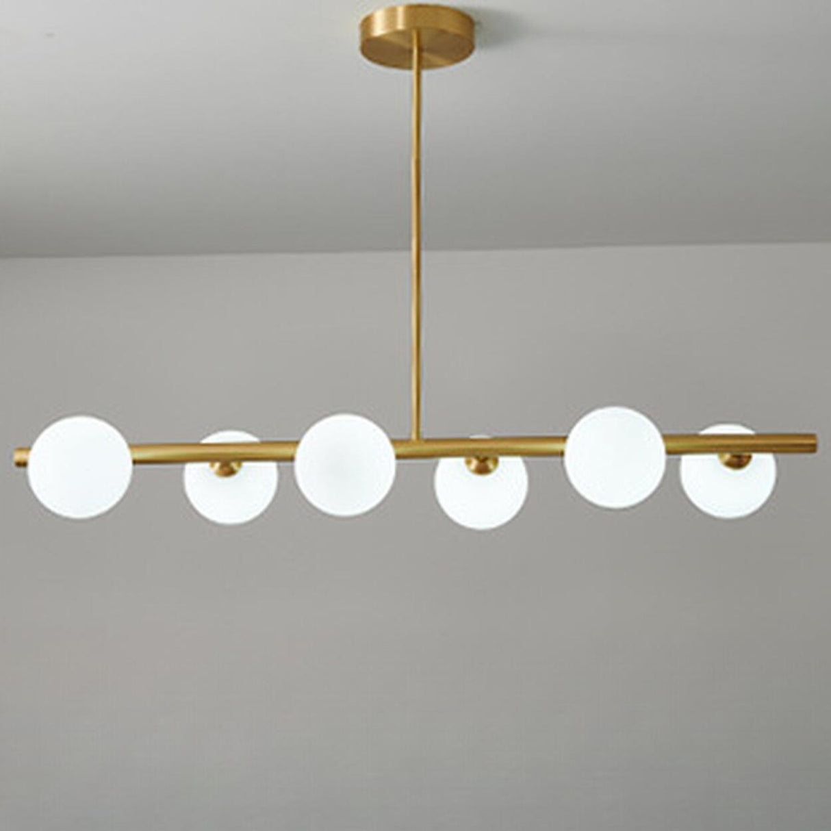 Trendy 6-Light Linear and Globe Island Hanging Light Image - 12