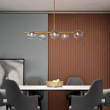 Trendy 6-Light Linear and Globe Island Hanging Light Image - 2