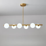 Trendy 6-Light Linear and Globe Island Hanging Light Image - 8