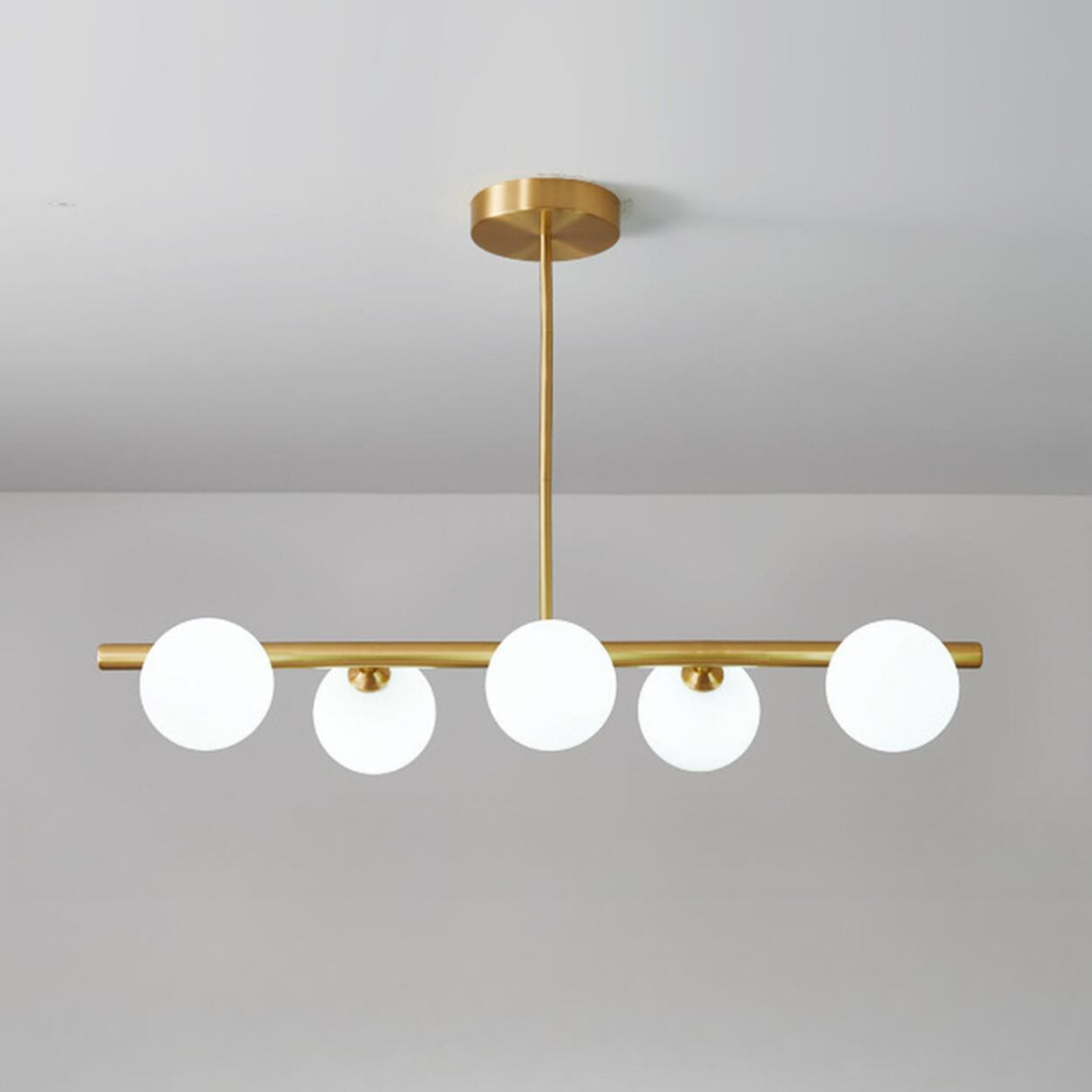 Trendy 6-Light Linear and Globe Island Hanging Light Image - 9