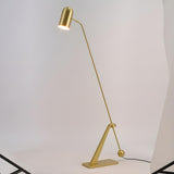 Trendy Adjustable Cylinder Gold Metal LED Floor Lamp Image - 1