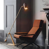 Trendy Adjustable Cylinder Gold Metal LED Floor Lamp Image - 3