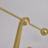 Trendy Adjustable Cylinder Gold Metal LED Floor Lamp Image - 9