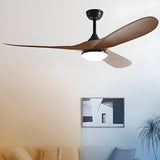 Trendy Adjustable Downrod 3 Blades Ceiling Fan Light Image - 3