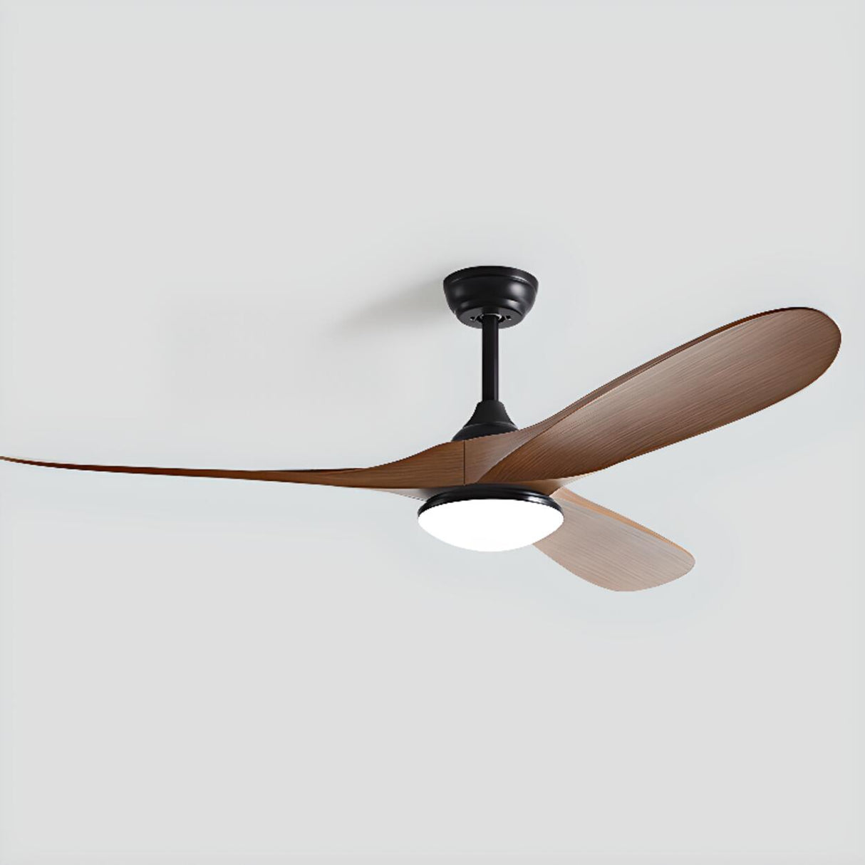 Trendy Adjustable Downrod 3 Blades Ceiling Fan Light Image - 9