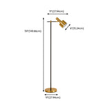 Trendy Adjustable Gold Flashlight Metal Floor Lamp #size