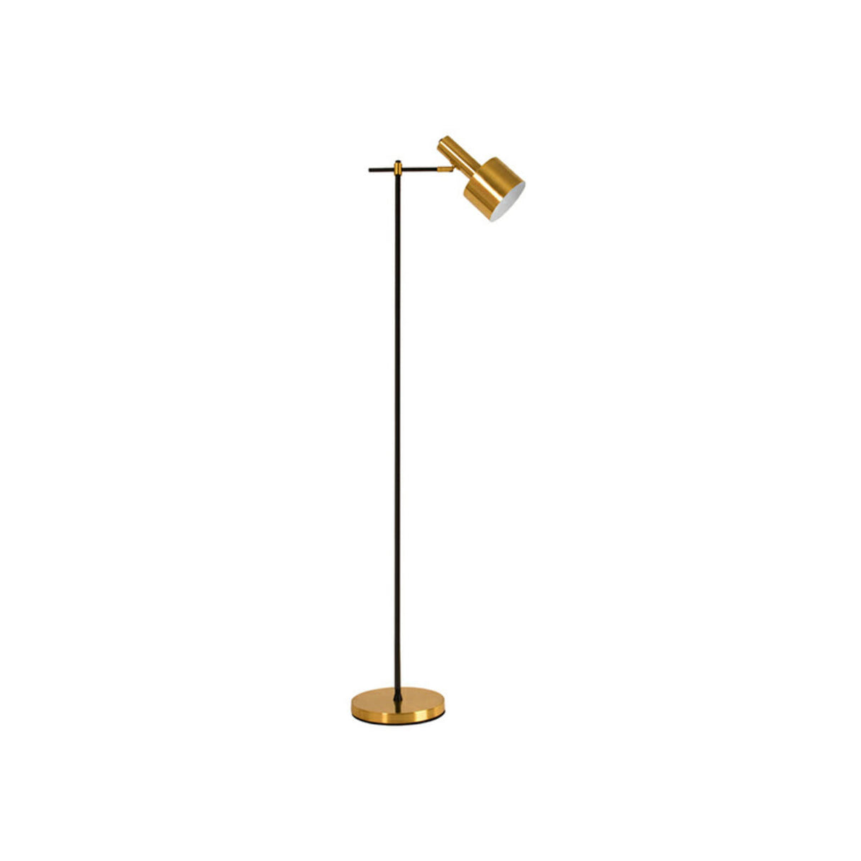 Trendy Adjustable Gold Flashlight Metal Floor Lamp Image - 5